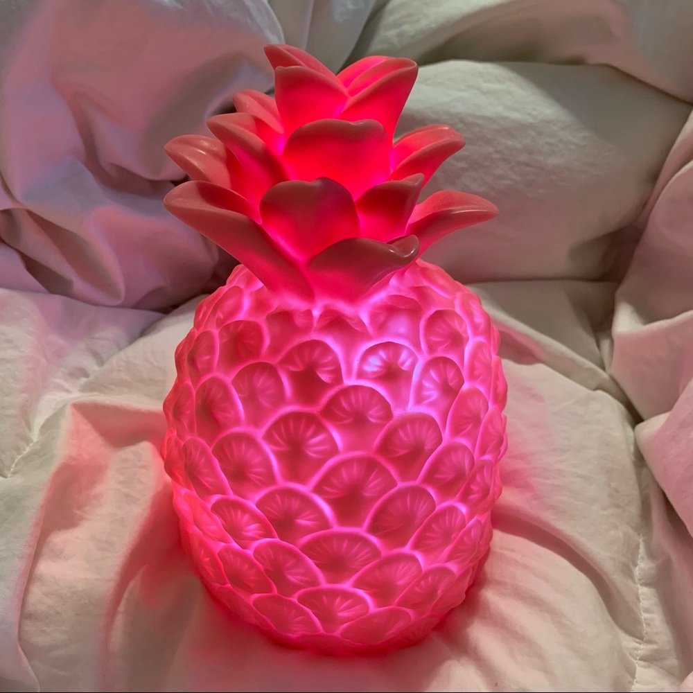 Pineapple Mood Lamp Night Light Beachy Tiki Preppy Tropical College Dorm Room
